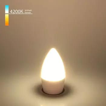 Светодиодная лампа «Свеча» C37 Elektrostandard, 37х37х98 мм, 6Вт, E27, 520Лм, 4200К