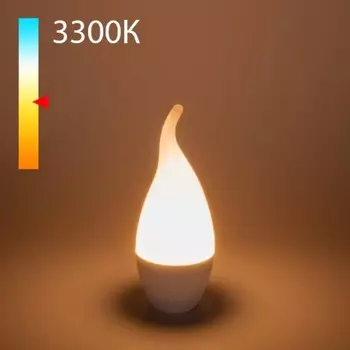 Светодиодная лампа «Свеча на ветру» CA37 Elektrostandard, 37х37х131 мм, 8Вт, E14, 890Лм, 3300К