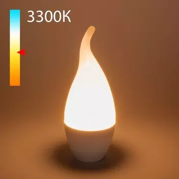 Светодиодная лампа «Свеча на ветру» CA37 Elektrostandard, 37х37х131 мм, 6Вт, E14, 510Лм, 3300К