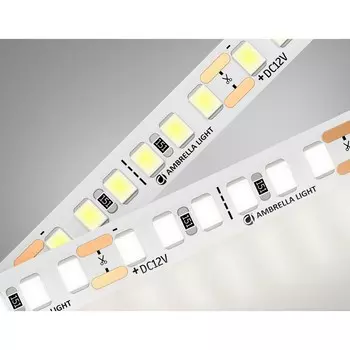 Светодиодная лента Ambrella GS1302, 5 м, IP20, 2835, 180 LED/м, 14,4 Вт/м, 12V, свечение белое