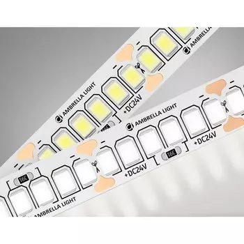 Светодиодная лента Ambrella GS3102, 5 м, IP20, 2835, 120 LED/м, 10 Вт/м, 24V, свечение белое