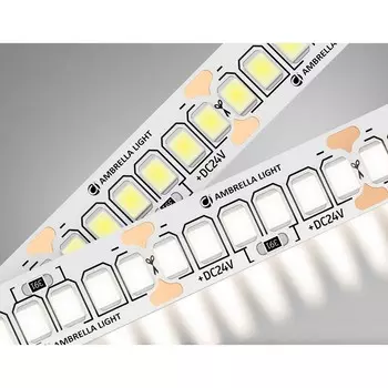 Светодиодная лента Ambrella GS3302, 5 м, IP20, 2835, 240 LED/м, 18 Вт/м, 24V, свечение белое