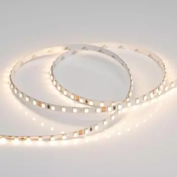 Светодиодная лента Arlight 5х1 мм, 5 м, IP20, 2835, 120 LED/м, 9 Вт/м, 24 В, 3000К, свечение тёплое белое