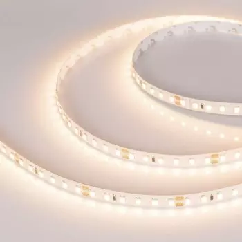Светодиодная лента Arlight 8х1 мм, 5 м, IP20, 2835, 120 LED/м, 14 Вт/м, 24 В, 3000К, свечение тёплое белое