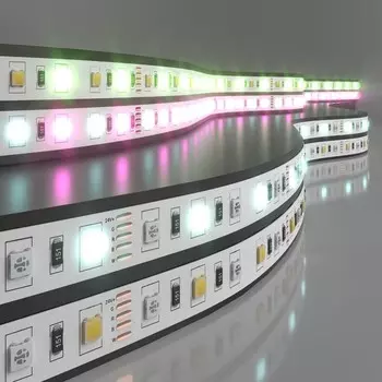 Светодиодная лента Elektrostandard, IP20, 5050, 60LED/м, 24В, MIX RGB/свечение холодное белое