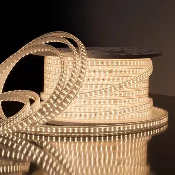 Светодиодная лента Elektrostandard, IP65, 2835, 180LED/м, 220V двухрядная, свечение дневное белое