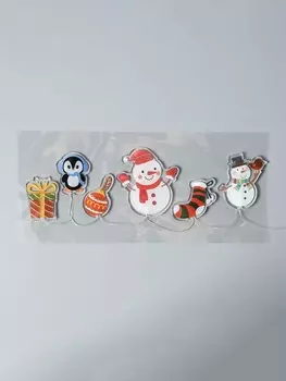 Светодиодная наклейка на окна «Зимняя сказка», 0.5 м, 6 LED, от батареек CR20322, свечение тёплое белое