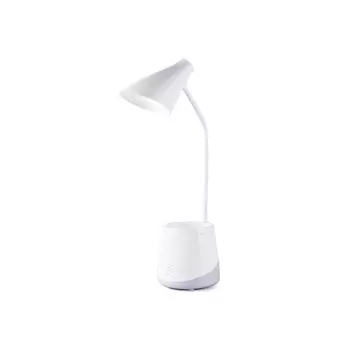 Светодиодная настольная лампа с аккумуляторной батареей, USB-проводом и канцелярским стаканом Ambrella light, Desk, DE563, LED, 5 Вт, 165Lum, 3000-6000К, цвет белый