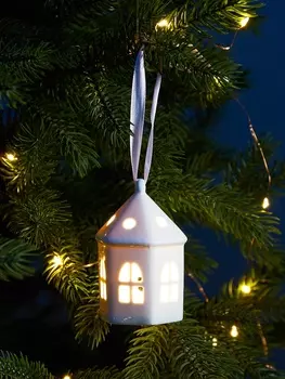 Светодиодная фигура «Домик», 9.366 см, 1 LED, на батарейках LR443 шт, тёплый белый свет