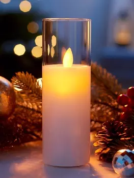 Светодиодная свеча «Белая», 165.5 см, от батареек AAx2, свечение тёплое белое