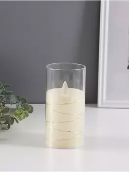 Светодиодная свеча, ночник LED RISALUX «Романтик», 3ААА, 7.57.515 см