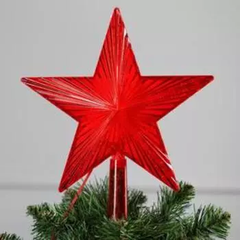 Светодиодная верхушка на ёлку «Звезда красная», 22 см, 30 LED, 220 В, свечение красное