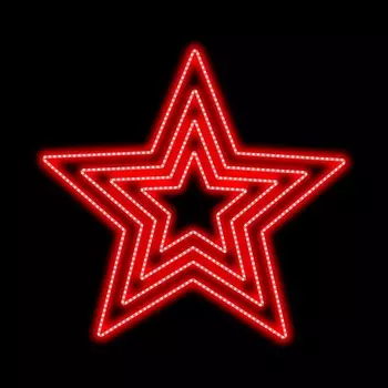 Светодиодное панно "Красная звезда", 147 x 140 x 5 см, 40 Вт