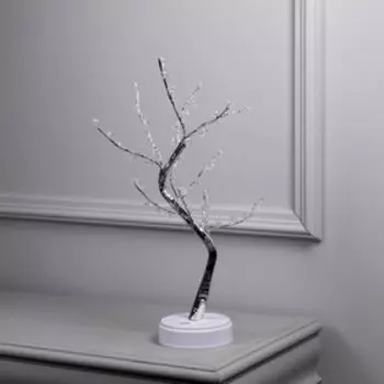 Светодиодный куст «Звёзды» 45 см, 60 LED, постоянное свечение, батарейки ААх3 (не в комплекте), USB, свечение тёплое белое