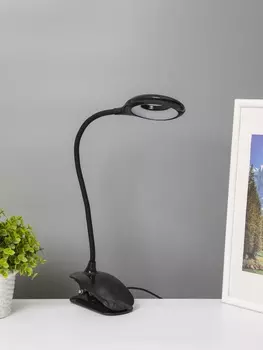 Светодиодный настольный светильник, 5 Вт, 3000-6000К, 350 лм, 13.5738 см, чёрный