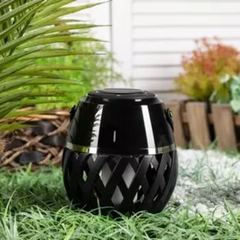 Светодиодный светильник с bluetooth колонкой Uniel, 16x16x17.5 см, 1800mAh, эфф. Пламени