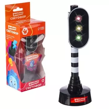 Светофор с обучающими карточками, свет, 15,5 × 5,5 см, Фиксики