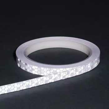 Светоотражающая лента, самоклеящаяся, белая, 1 см 8 м