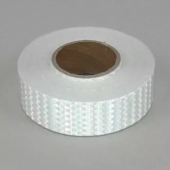 Светоотражающая лента, самоклеящаяся, белая, 5 см 45 м