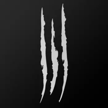 Светоотражающая наклейка "Царапины", 41×12 см, белый