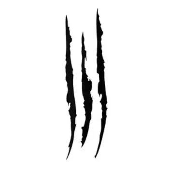 Светоотражающая наклейка «Царапины», 4112 см, черный