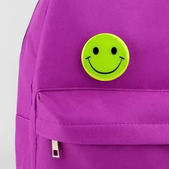 Светоотражающий значок «Смайл», d=5.8 см, МИКС