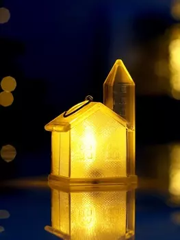 Световая фигура «Домик», 85 см, 1 LED, от батареек LR11303, свечение тёплое белое