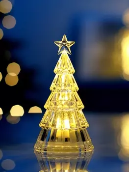 Световая фигура «Ёлочка», 11 см, 1 LED, от батареек LR443, свечение тёплое белое