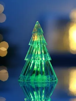 Световая фигура «Ёлочка», 9 см, 1 LED, от батареек LR443, свечение RGB