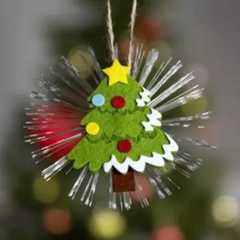 Световая подвеска «Ёлка» 10 см, батарейки LR44х3 (в комплекте), свечение мульти