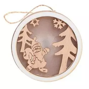 Световой декор на подвеске «Пейзаж» 10×10×2 см