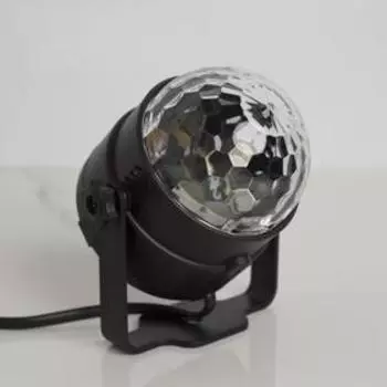 Световой прибор «Хрустальный шар» 7.5 см, пульт ДУ, свечение RGB, 220 В
