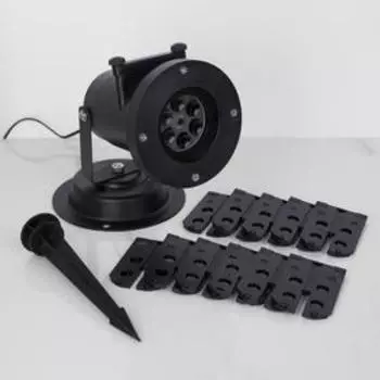 Световой прибор, d=10 см, 14 В, IP65, 12 сменных картриджей с различными изображениями