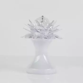 Ночник проектор «Цветок» 12.5 см, свечение RGB, 220 В, белый