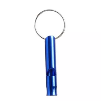 Свисток металлический малый для собак, 4,6 х 0,8 см, синий