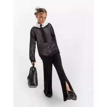 Свитер для девочки Trend, рост 146 см, цвет чёрный
