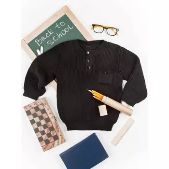 Свитер для мальчиков Knit, рост 122 см, цвет черный