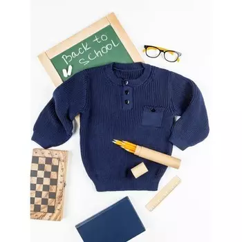 Свитер для мальчиков Knit, рост 128 см, цвет синий