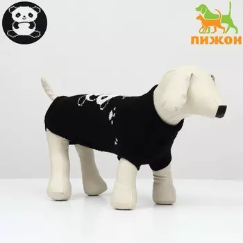 Свитер «Мишка», XL (ДС 34, ОШ 34, ОГ 32-51 см), чёрный