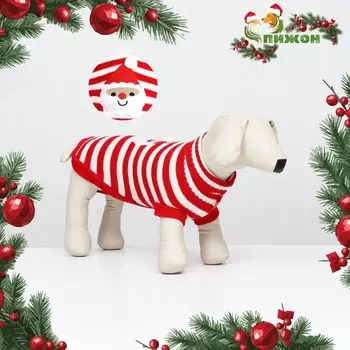 Свитер для собак «Санта», размер XS (ДС 17, ОШ 17, ОГ 23-37 см)