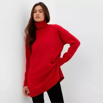 Джемпер с вырезами женский MIST, красный, размер 52-54