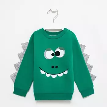 Свитшот детский, цвет зелёный, рост 74 см