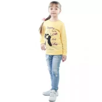 Свитшот детский Dancing, рост 110 см., цвет желтый