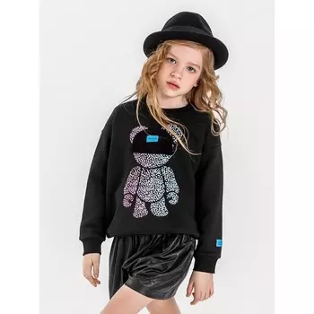 Свитшот детский Electric Bear, рост 146 см, цвет чёрный