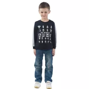 Свитшот детский My Robot, рост 98 см, цвет тёмно-синий