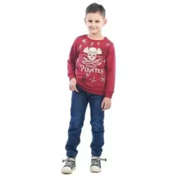 Свитшот детский Pirates, рост 110 см, цвет бордовый