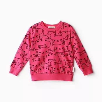 Свитшот для девочек, цвет фуксия, рост 110 см