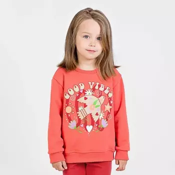 Свитшот для девочек, рост 110 см, цвет терракотовый