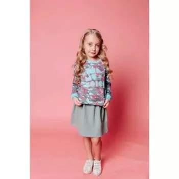 Свитшот для девочек, рост 98 см, цвет мультиколор