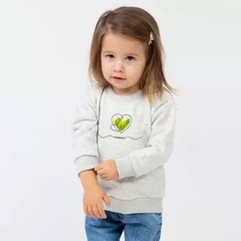 Свитшот для девочки, цвет бежевый, рост 68-74 см